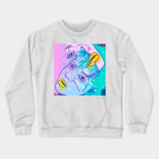 Girl into her head and personalities Crewneck Sweatshirt